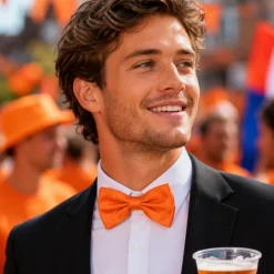 Vlinderdas oranje