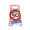 Vloerbord verkeersbord Hoera 50 jaar