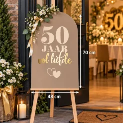 Welkomstbord 50 jaar Vol Liefde