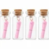 Wensflesjes geboorte roze - 4 stuks
