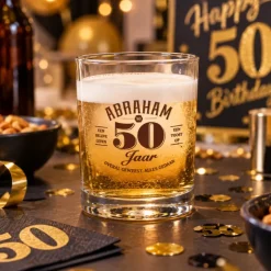 Whiskeyglas Abraham 50 jaar goud