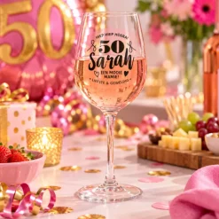 Wijnglas Sarah 50 jaar roségoud