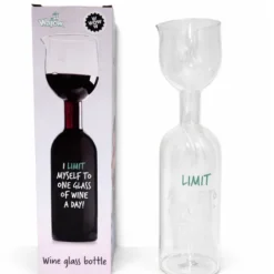 Wine Glass Bottle I limit myself to one glass of wine a day!