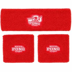 Zweetbandjes beer pong rood 3 stuks